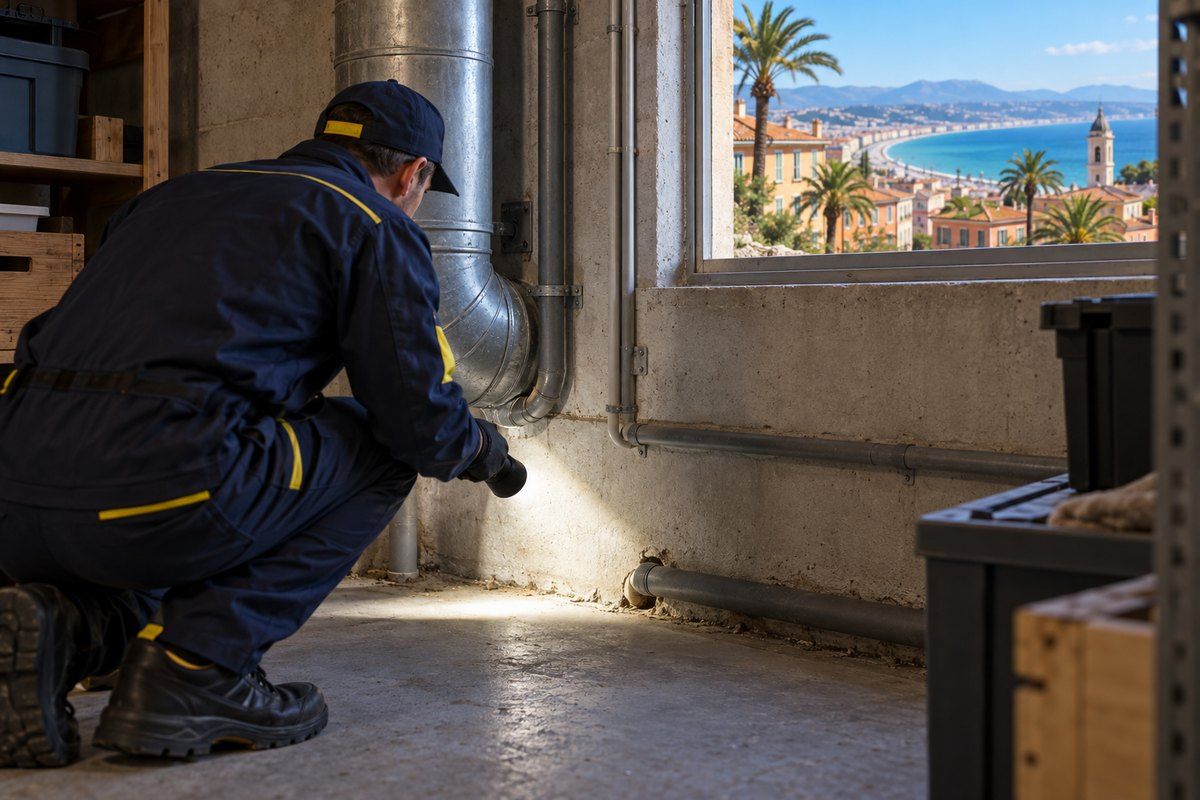 Contrôle d'un logement par un technicien à Nice